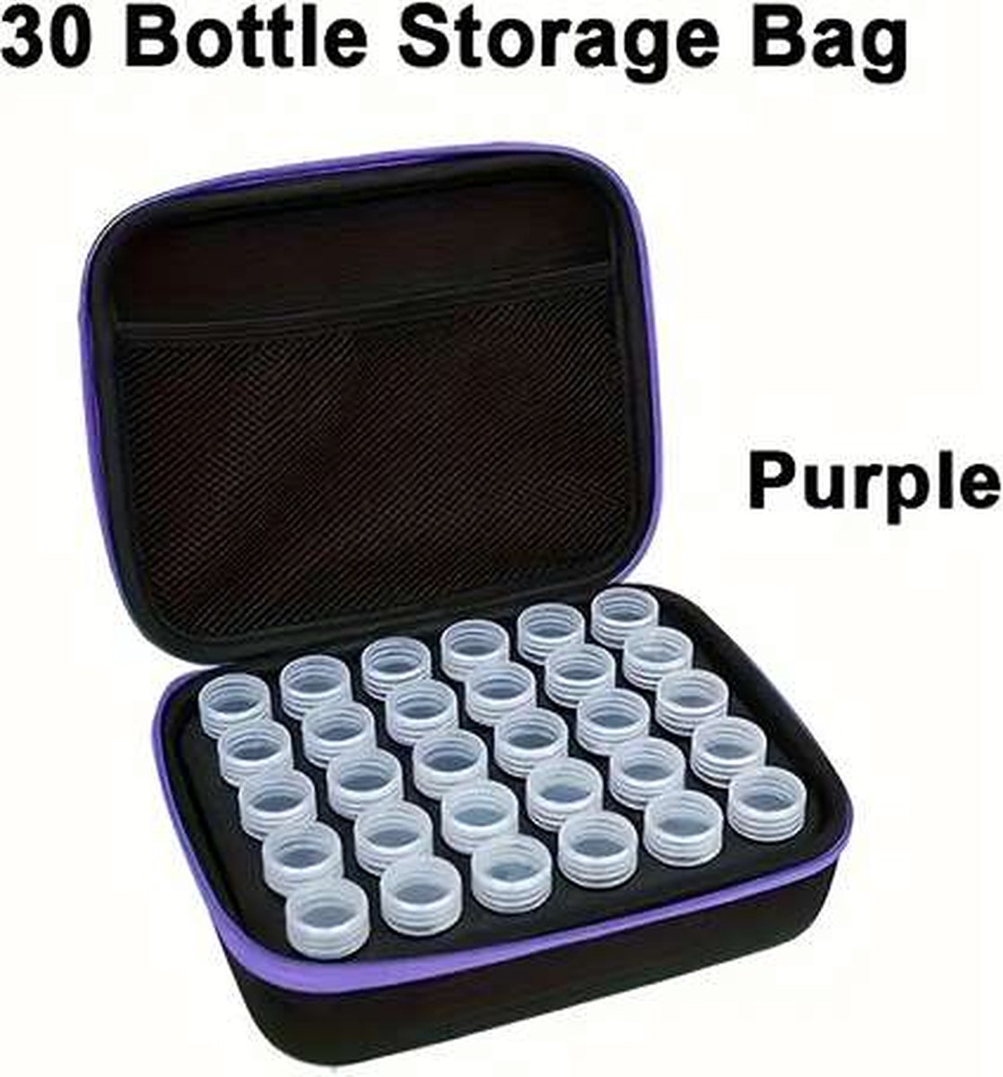 Diamond Painting - Opbergdoos - Paars - 30 opruim bakjes - 22.5x18cm