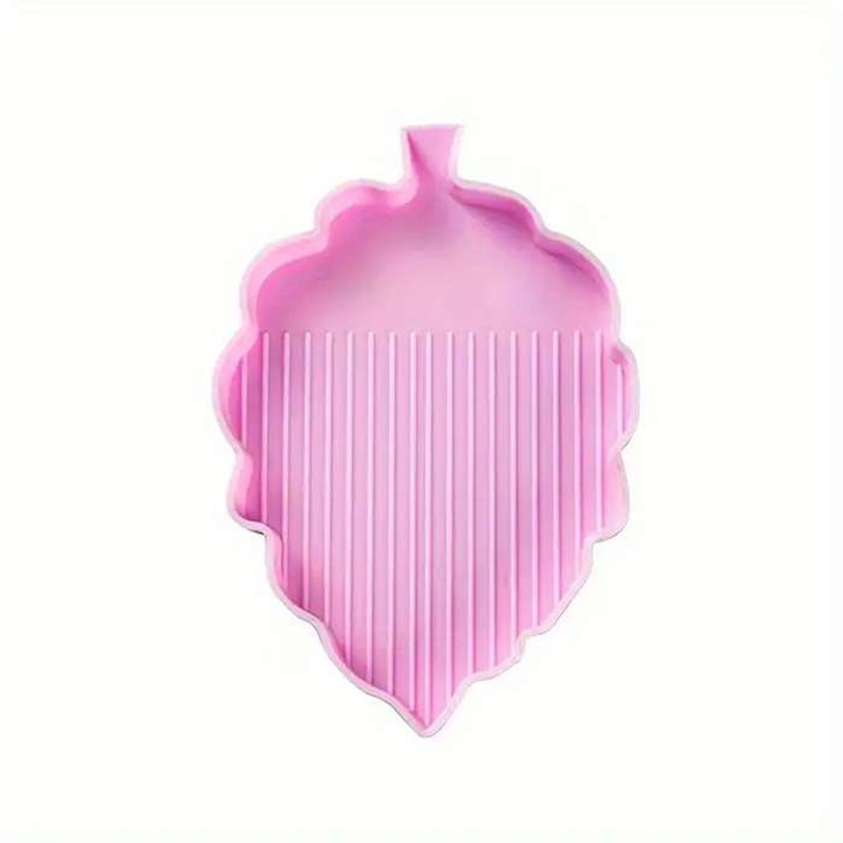 Diamond Painting - Schudbakje - Blad vorm - Roze - Ronde en Vierkanten steentjes - 11.5x8cm