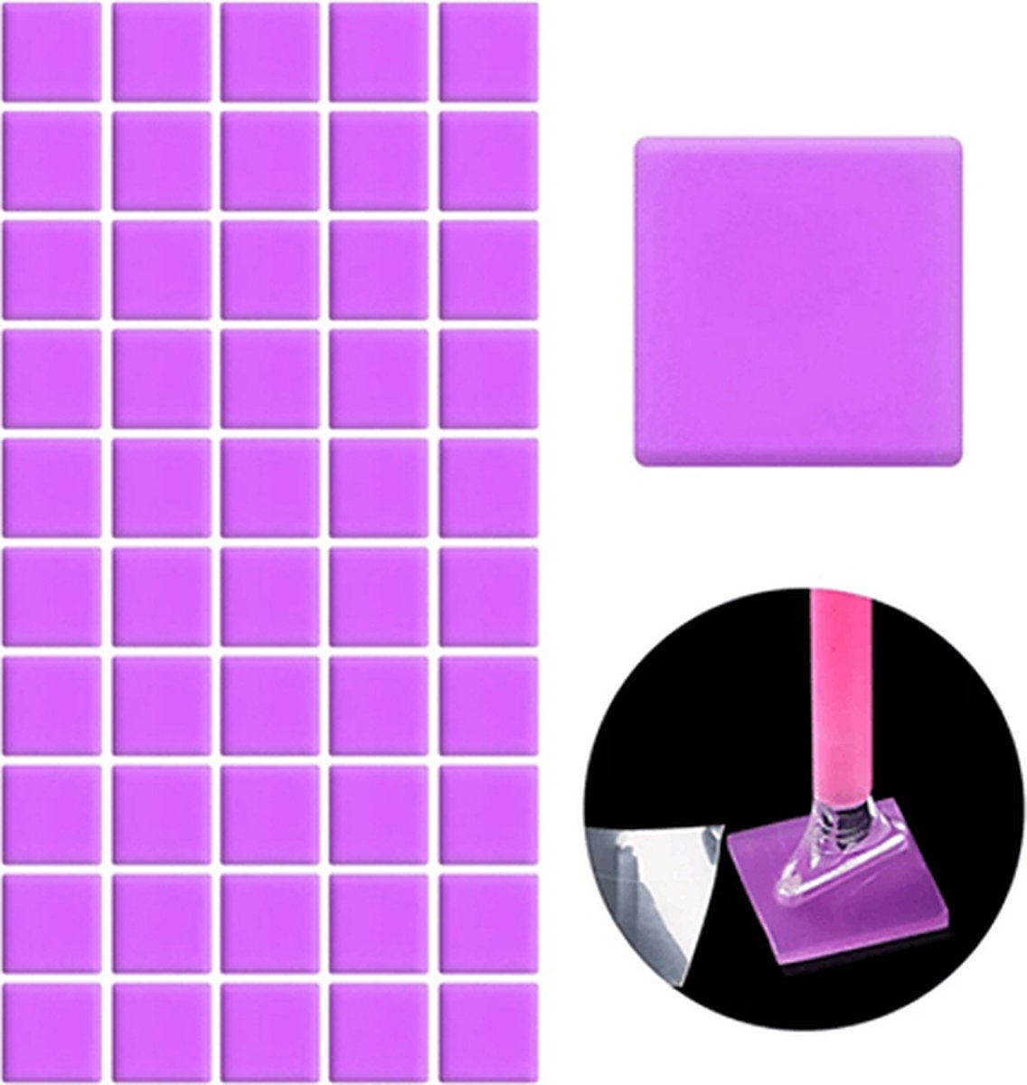 Diamond Painting - Wax - Lijm - Diamond Painting accessoires - 10 stuks - Paars