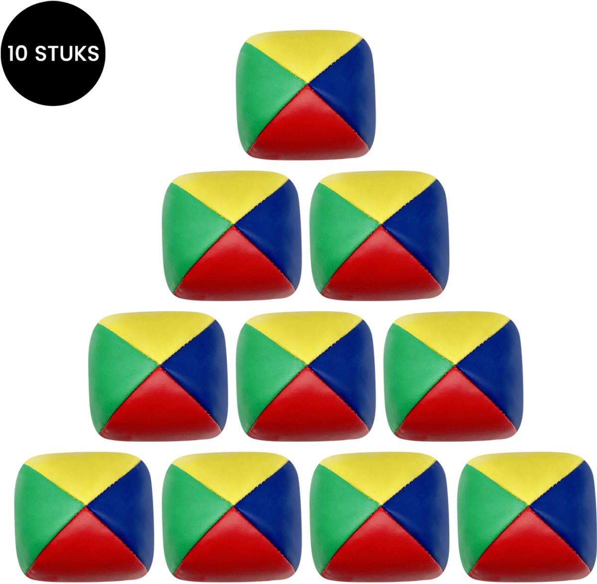   Jongleerballen Set 10 Stuks - Ø 6.5 cm - Gekleurd - Beginner - Professioneel