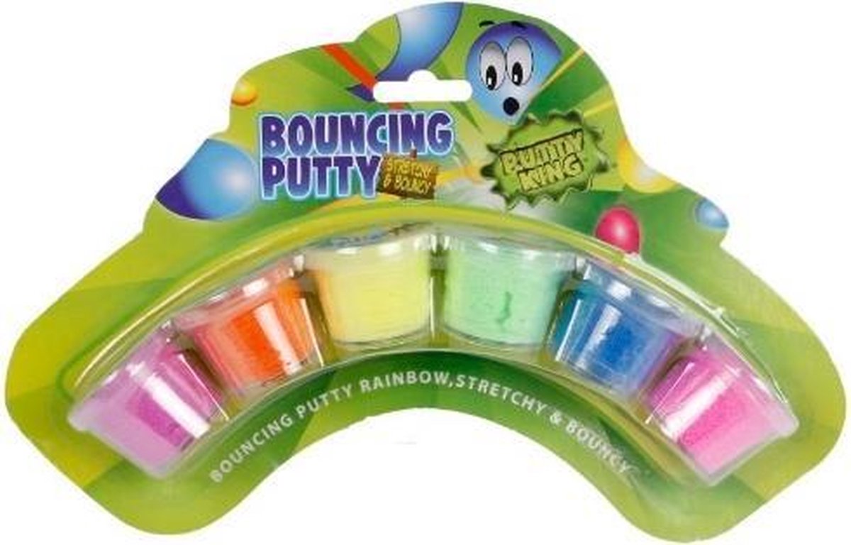 Putty King Klei Bouncing Putty Junior 12 Gram 6-delig