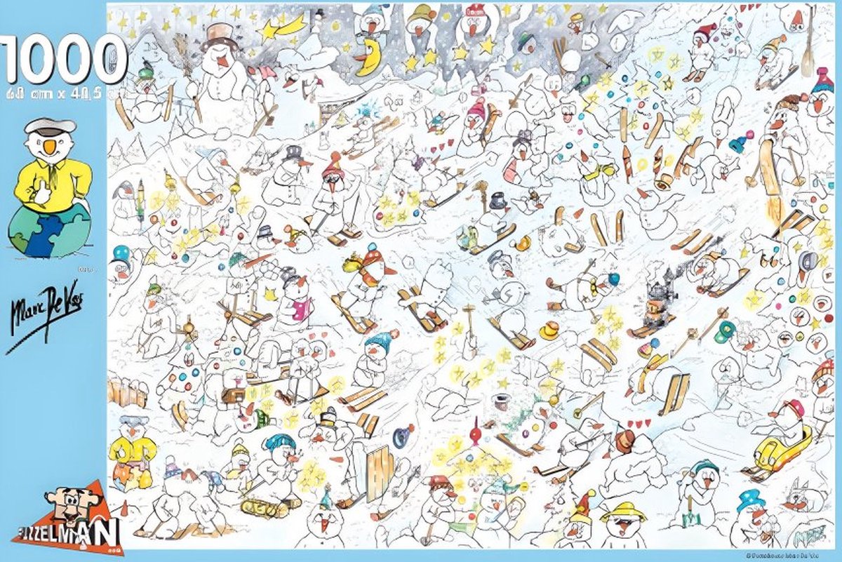 Puzzelman De Puzzelmansneeuwmannetjes - Marc De Vos (1000)