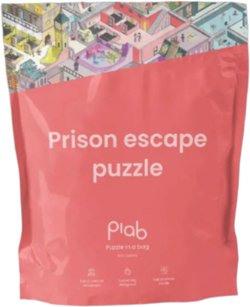 Puzzle in a Bag - Prison Escape Puzzel 1000 Stukjes - Escape Room Puzzel voor Volwassenen - Ideaal cadeau voor puzzelaars die van een uitdaging houden