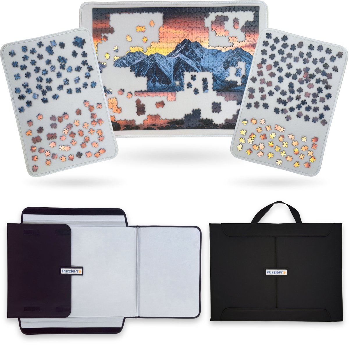 PuzzlePro Puzzelkoffer (Lichtgewicht) - 1000 stukjes - 73x53cm - Puzzelmap - Portapuzzle - Puzzeltafel - Puzzelbord - Puzzelmat - Puzzelplaat - Puzzelplank