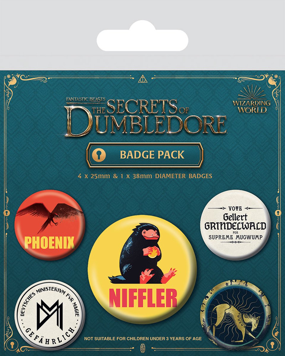 Harry Potter - Fantastic Beasts the Secrets of Dumbledore World - Button set