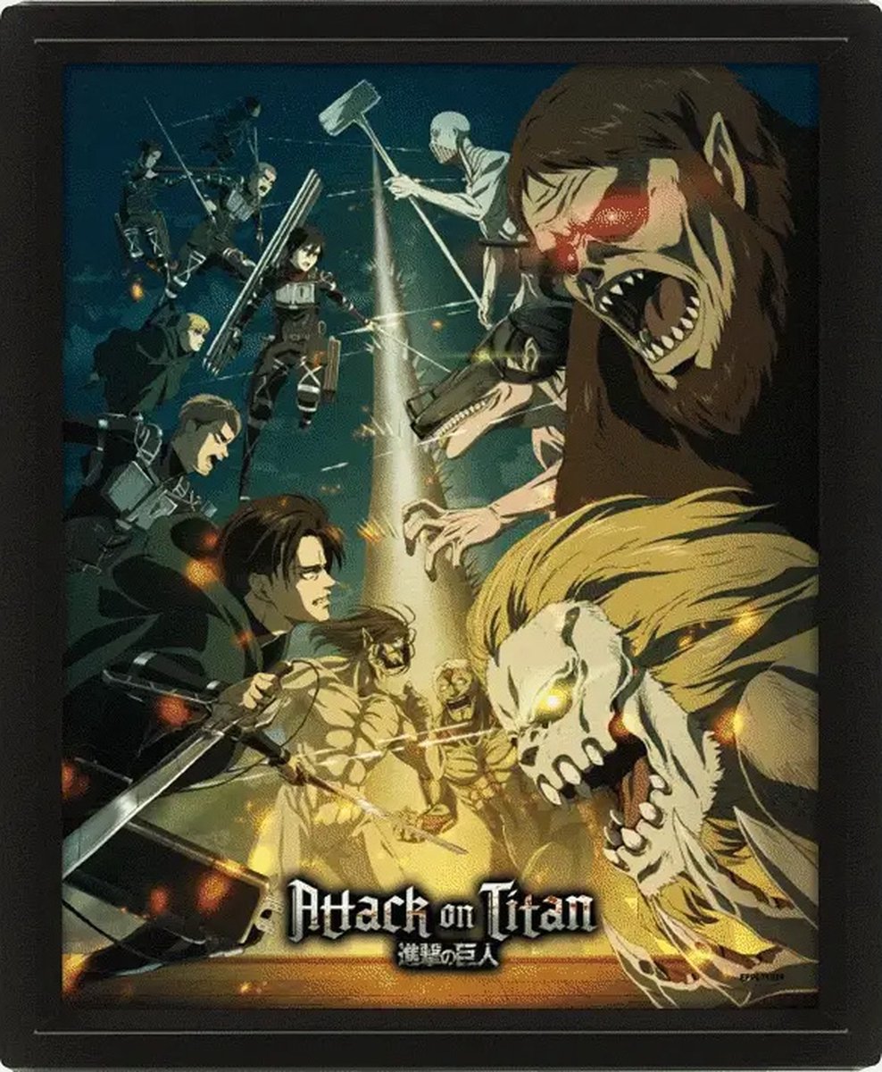 Attack On Titan (S4) Framed 3D Poster 23x28cm