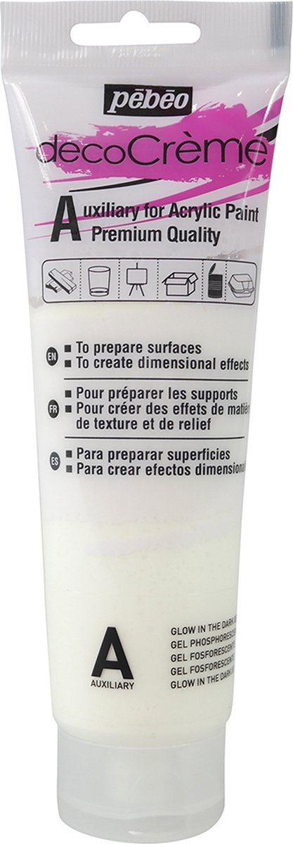 Hulpmiddel glow in the dark gel - 120 ml - décocrème - Pébéo