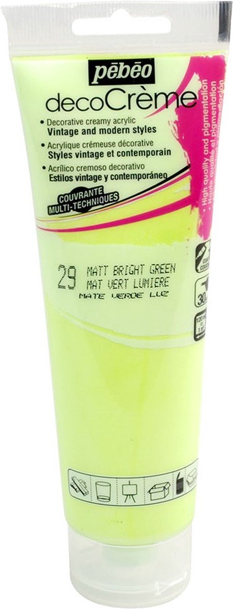 Verf licht groen - acryl mat - 120 ml - Pébéo
