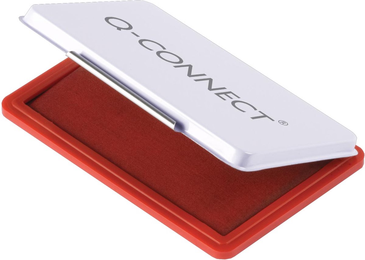 Q-CONNECT stempelkussen, ft 90 x 55 mm, rood 10 stuks