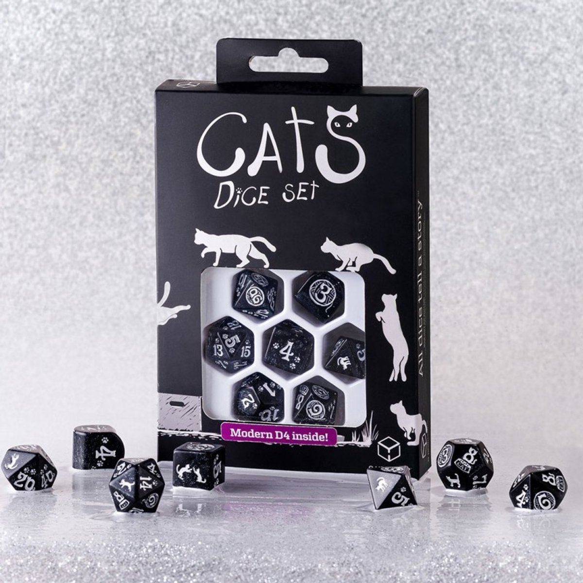 CATS Modern Dice Set: Waffle (Black)
