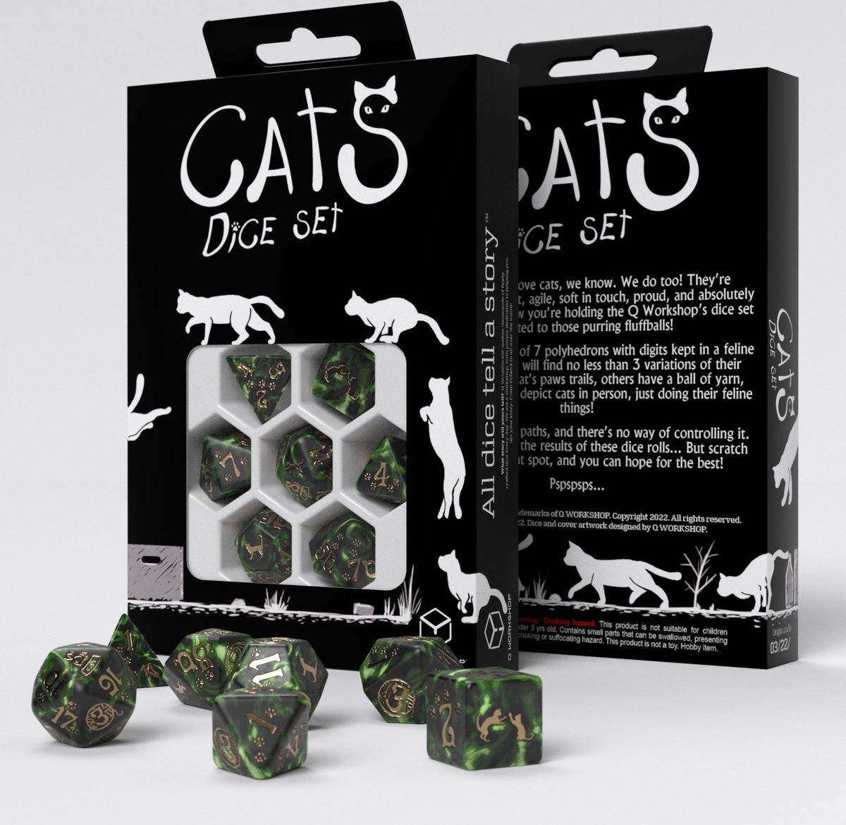 Cats Dice Set: Pixel