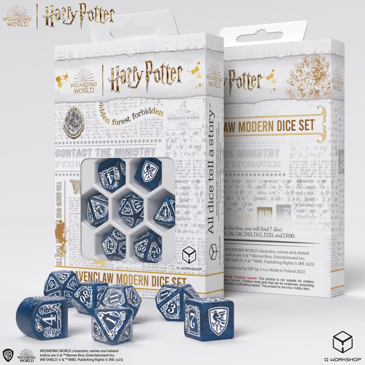 Harry Potter: Ravenclaw Modern Dice Set Blue (7ST) - Accessoires