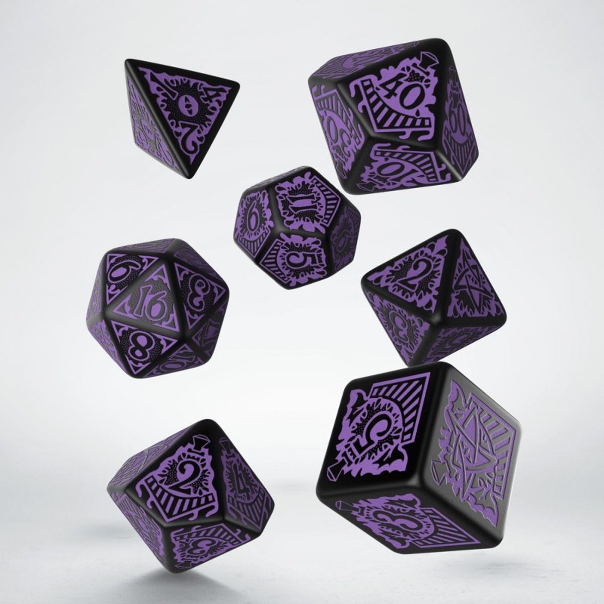 Horror on the Orient Express Black & purple poly Dice Set