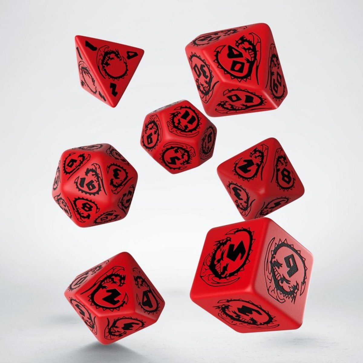Polydice Set Q-Workshop Dragons Red & Black
