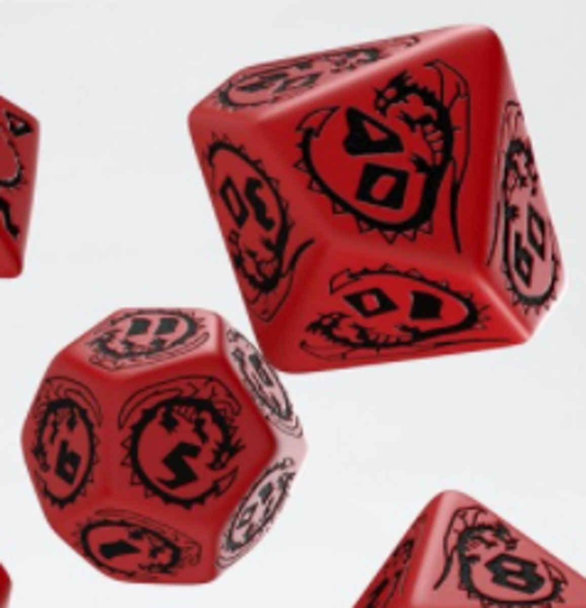 Polydice Set Q-Workshop Dragons Red & Black