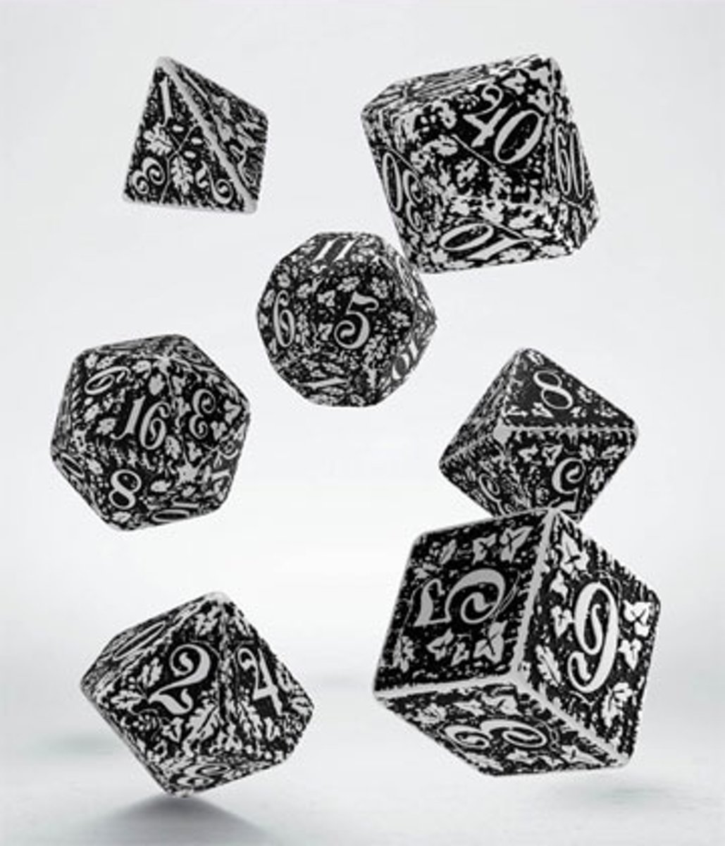 Polydice Set Q-Workshop Forest White & Black