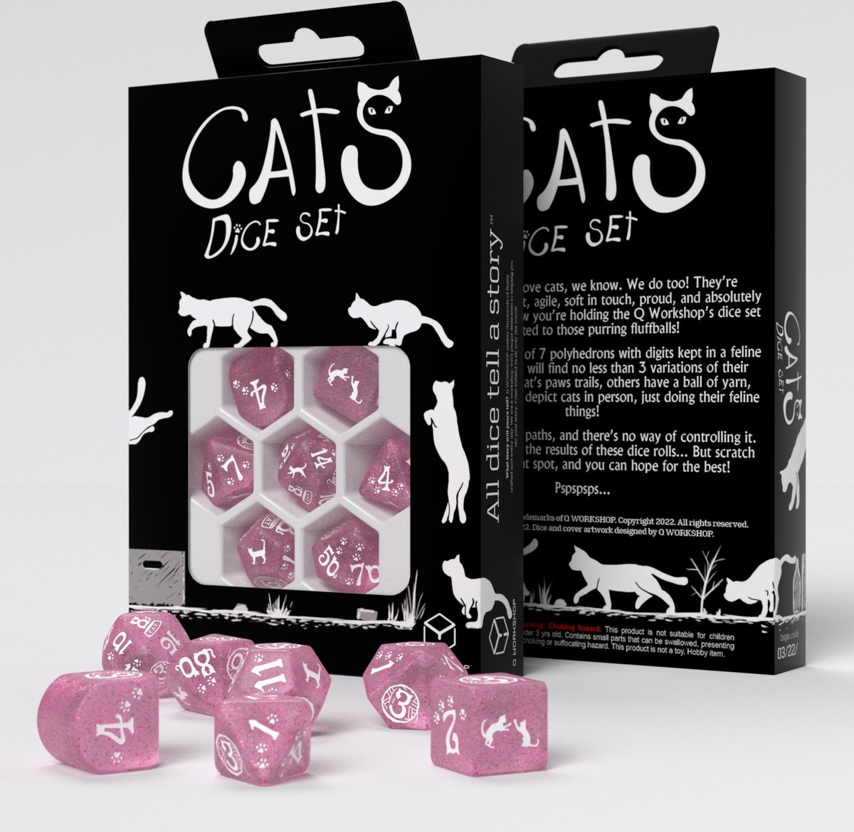 Q-Workshop Cats Dice Set - Daisy (7).