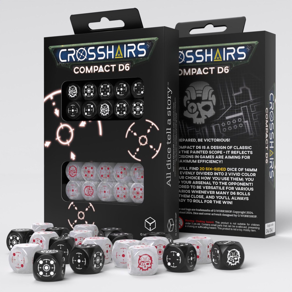 Q-Workshop Crosshairs Compact D6 - Black & Pearl (20).