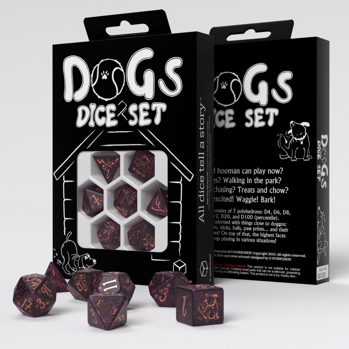 Q-Workshop Dogs Dice Set - Luna.