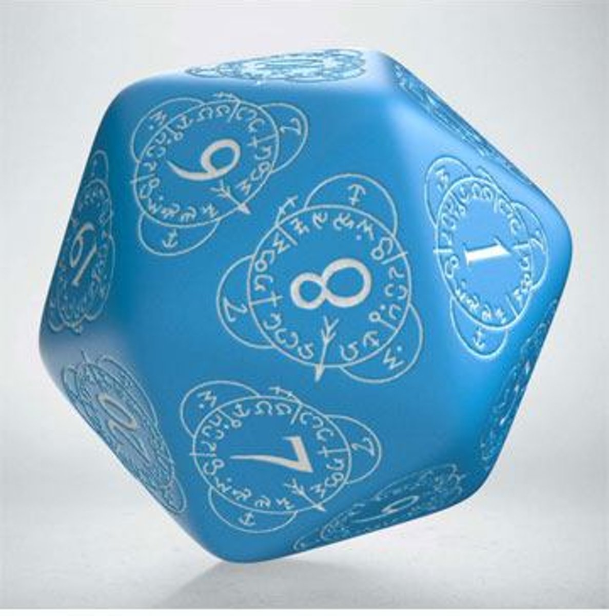 Q-Workshop Life Counter Die D20 blue & white
