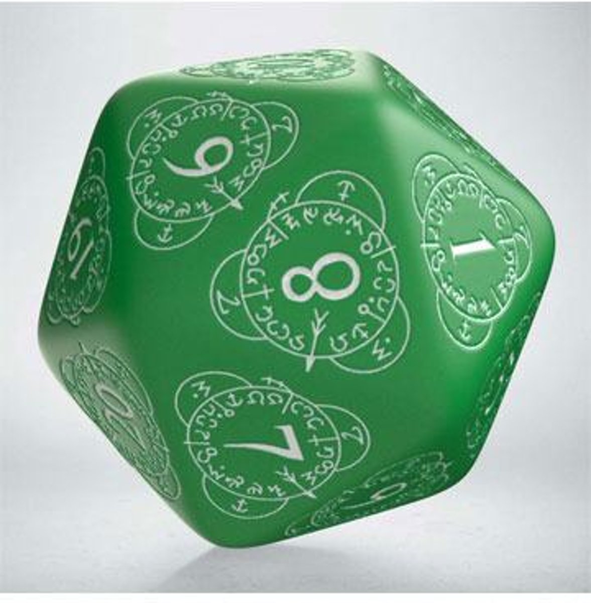 Q-Workshop Life Counter Die D20 green & white