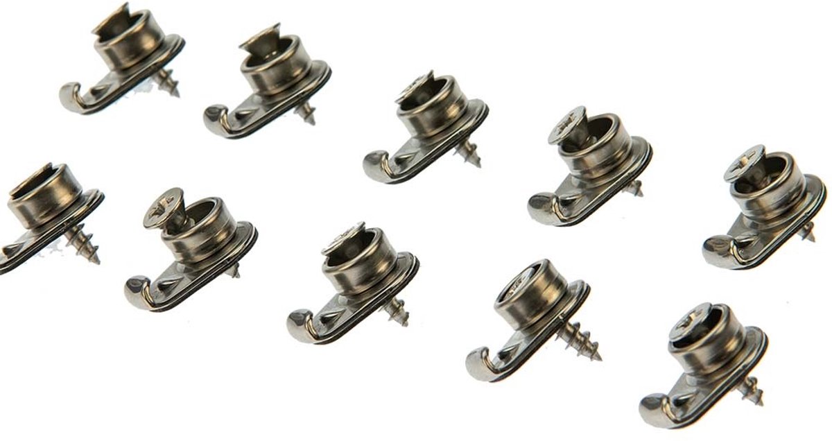 Q-Snap drukknoop deel C Stud tapschroef rvs 316