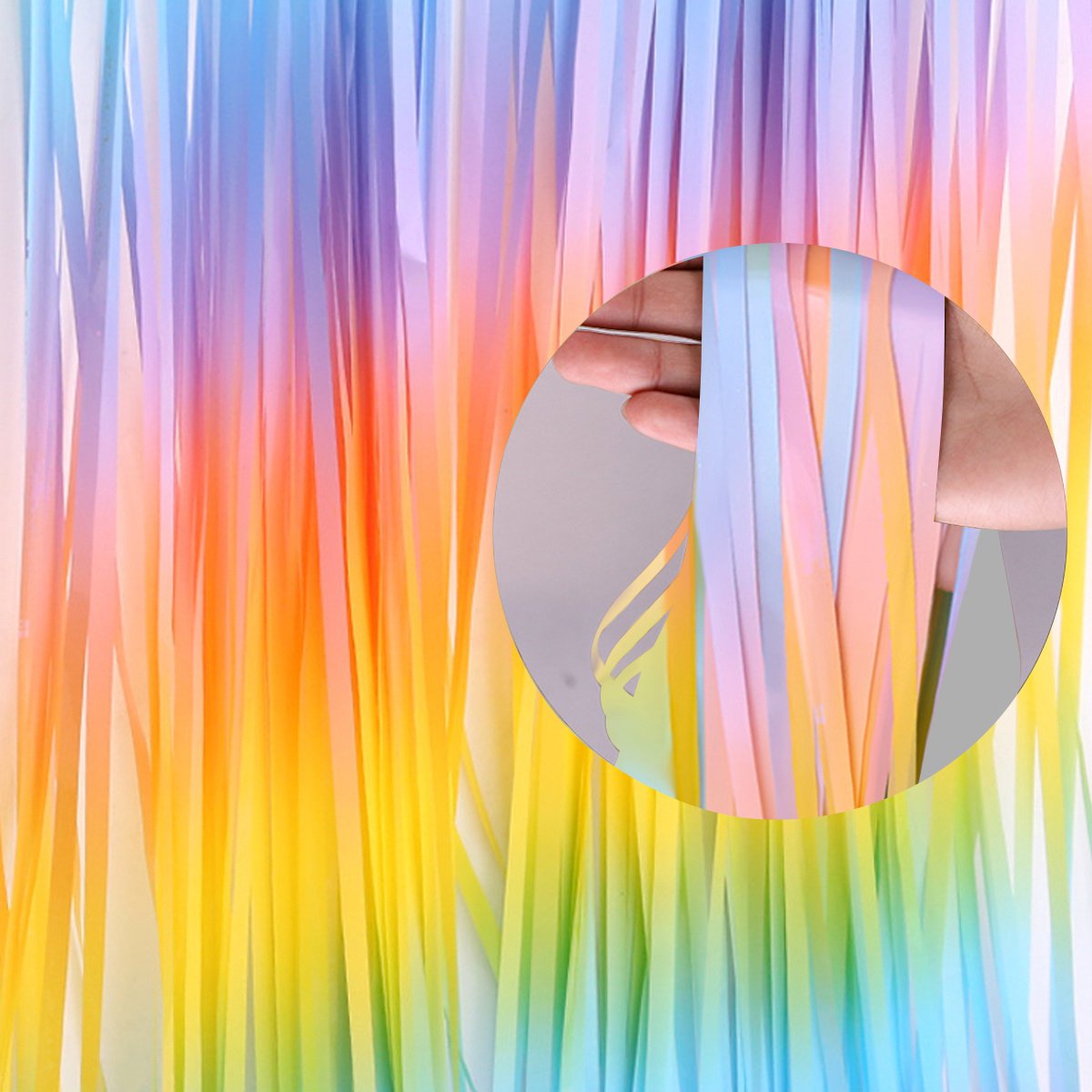 Backdrop Deurgordijn Gordijn Regenboog Unicorn Versiering Deur Kinderfeestje Regenboog Eenhoorn Versiering - 100*200 Cm