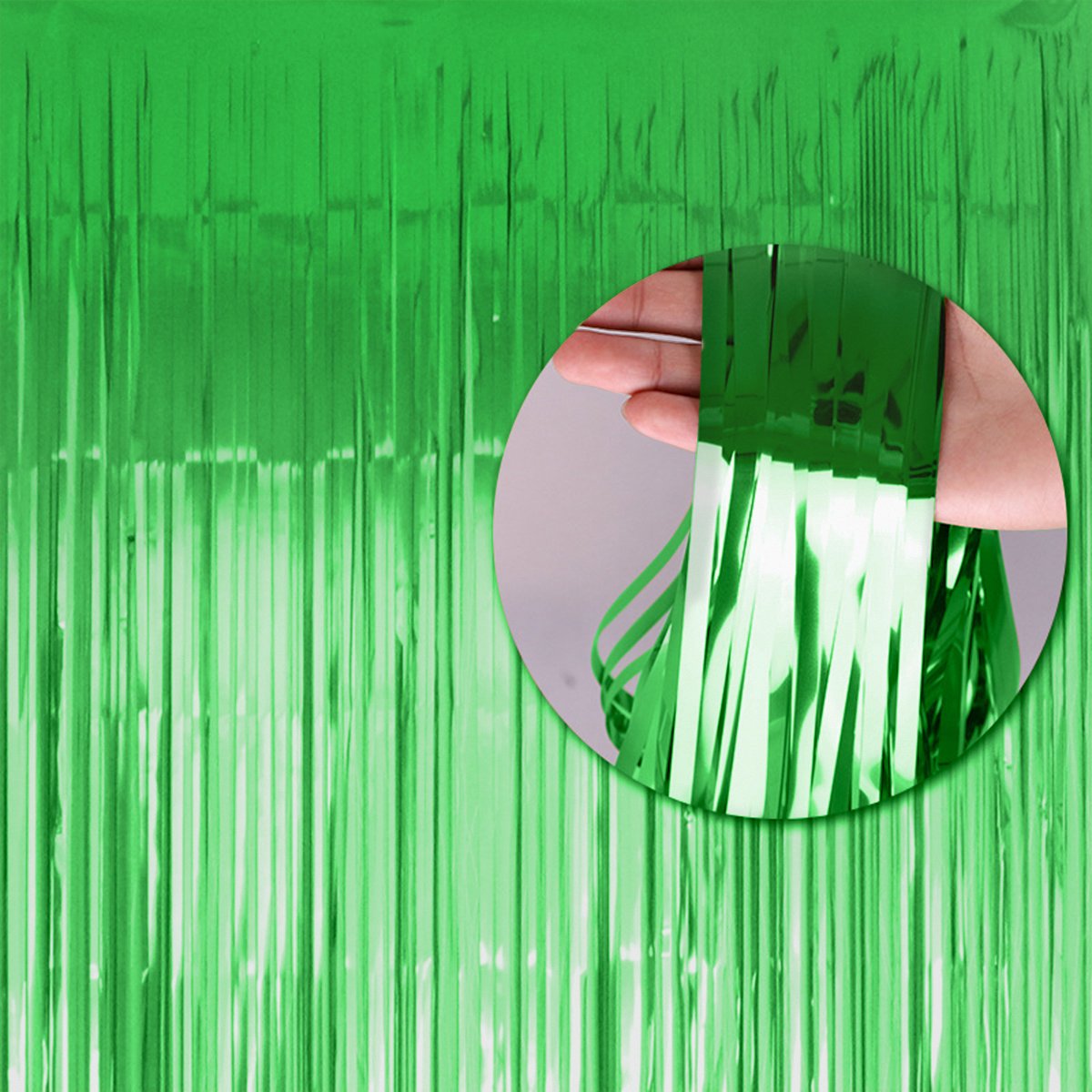 Backdrop Glittergordijn Deurgordijn Groen Voetbal Versiering Verjaardag Kinderfeestje Glitter Folie Gordijn - 100*200Cm