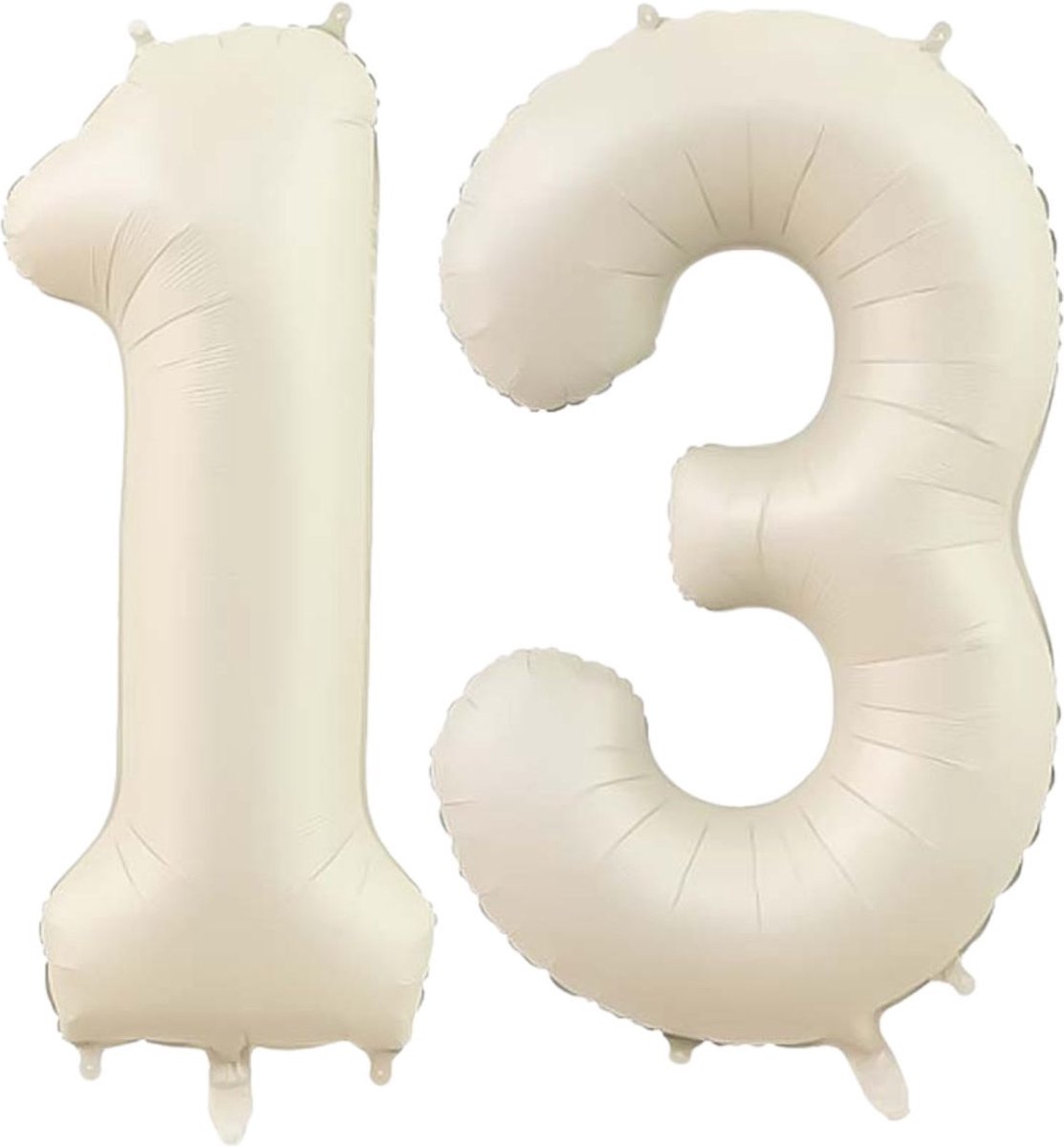 Cijfer Ballonnen Ballon Cijfer 13 Verjaardag Versiering Feest Helium Ballonnen Cijferballon Folieballon Wit Xl Formaat