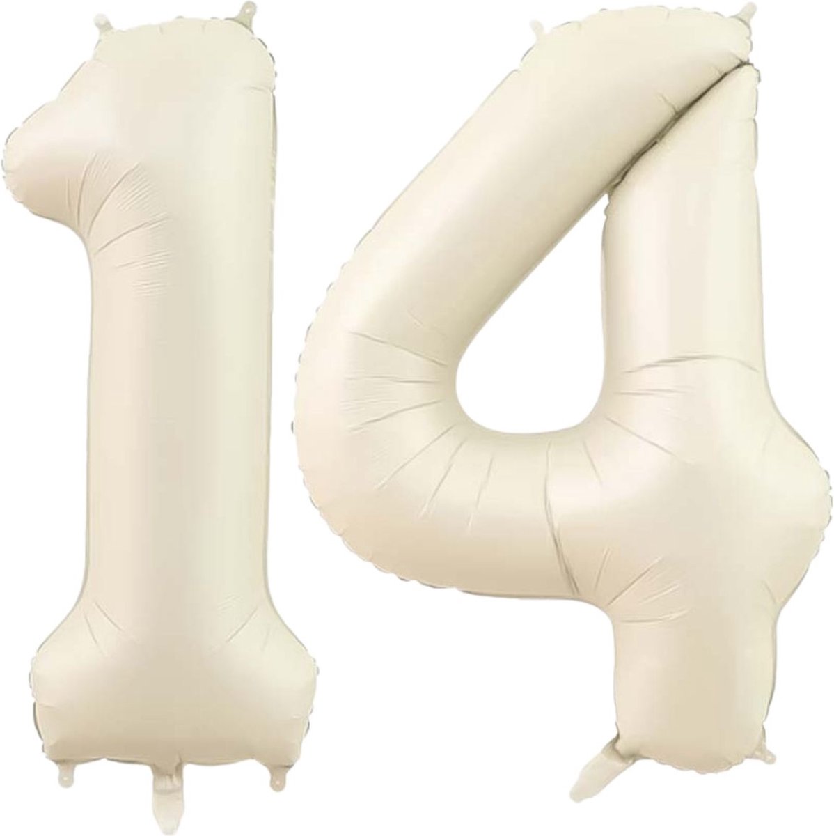 Cijfer Ballonnen Ballon Cijfer 14 Verjaardag Versiering Feest Helium Ballonnen Cijferballon Folieballon Wit Xl Formaat