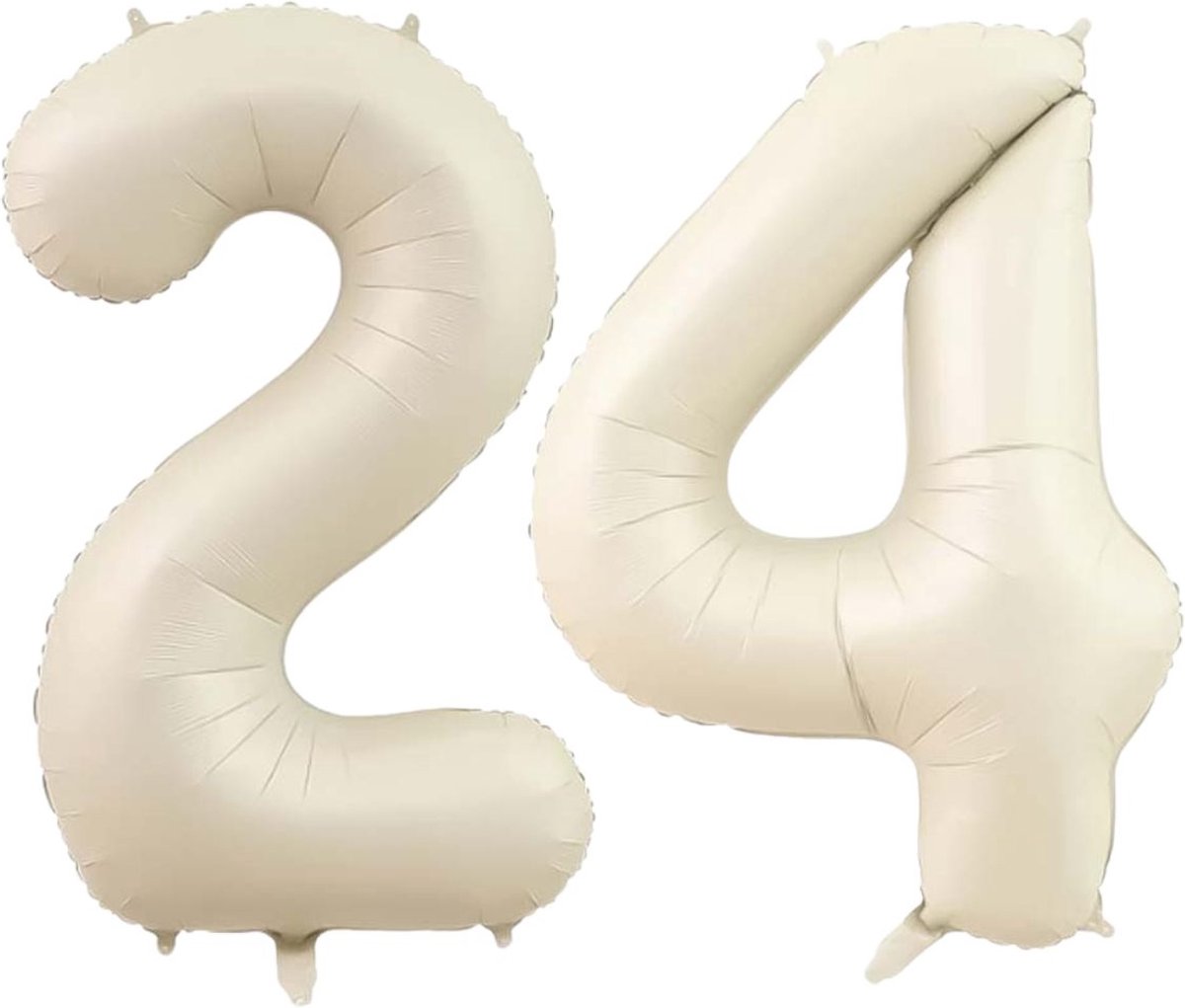 Cijfer Ballonnen Ballon Cijfer 24 Verjaardag Versiering Feest Helium Ballonnen Cijferballon Folieballon Wit Xl Formaat