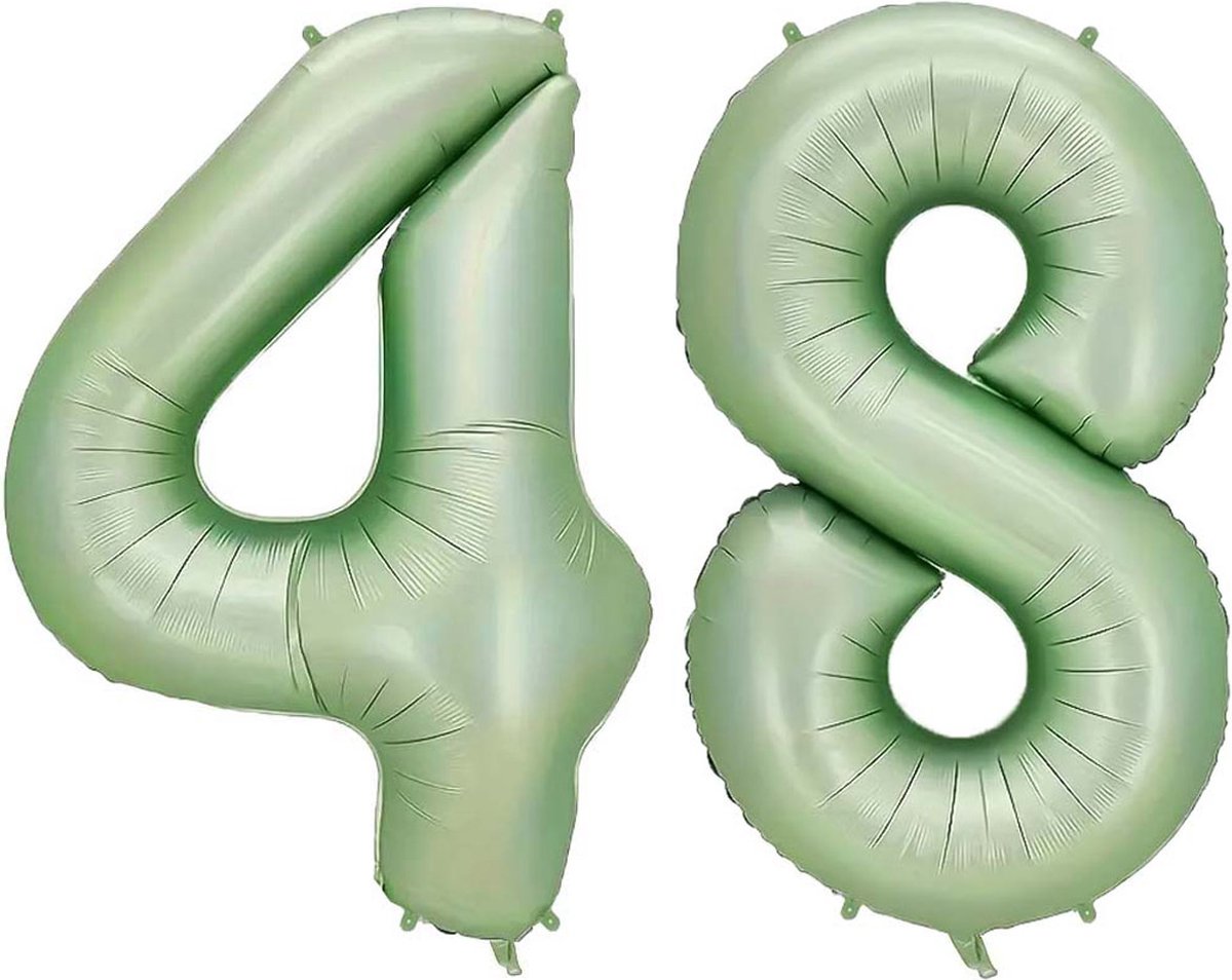 Cijfer Ballonnen Ballon Cijfer 48 Verjaardag Versiering Feest Helium Ballonnen Cijferballon Folieballon Kleur Xl Formaat