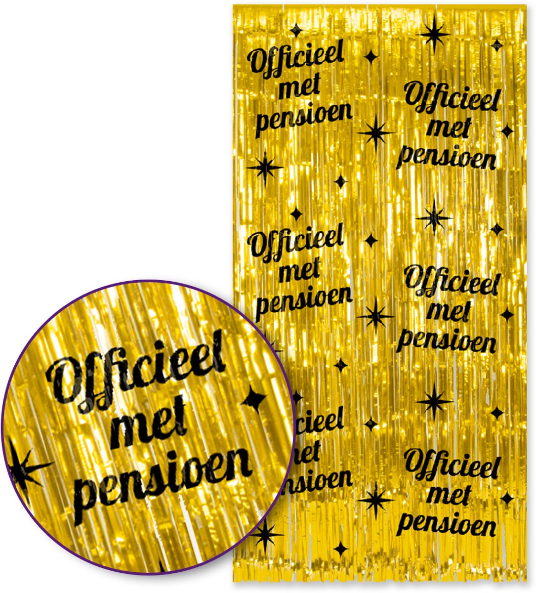   – Pensioen Foliegordijn – Goud & Zwart – 100×200 cm – Zelfklevend – Feest Versiering – Backdrop