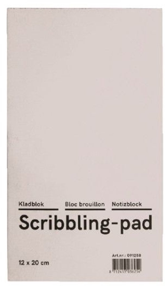 Kladblok Qbasic 12x20cm 150vel 45gr