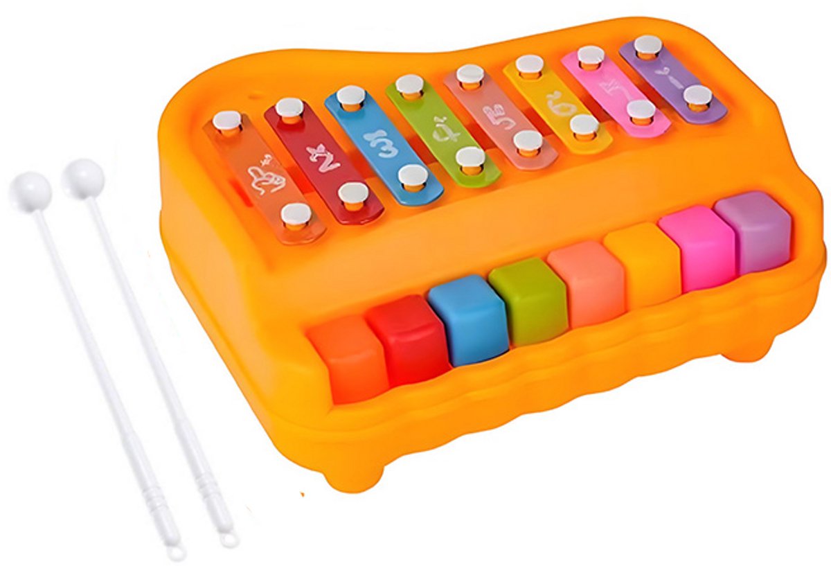 Jiudeli Xylofoon muziekinstrumenten voor kinderen oranje