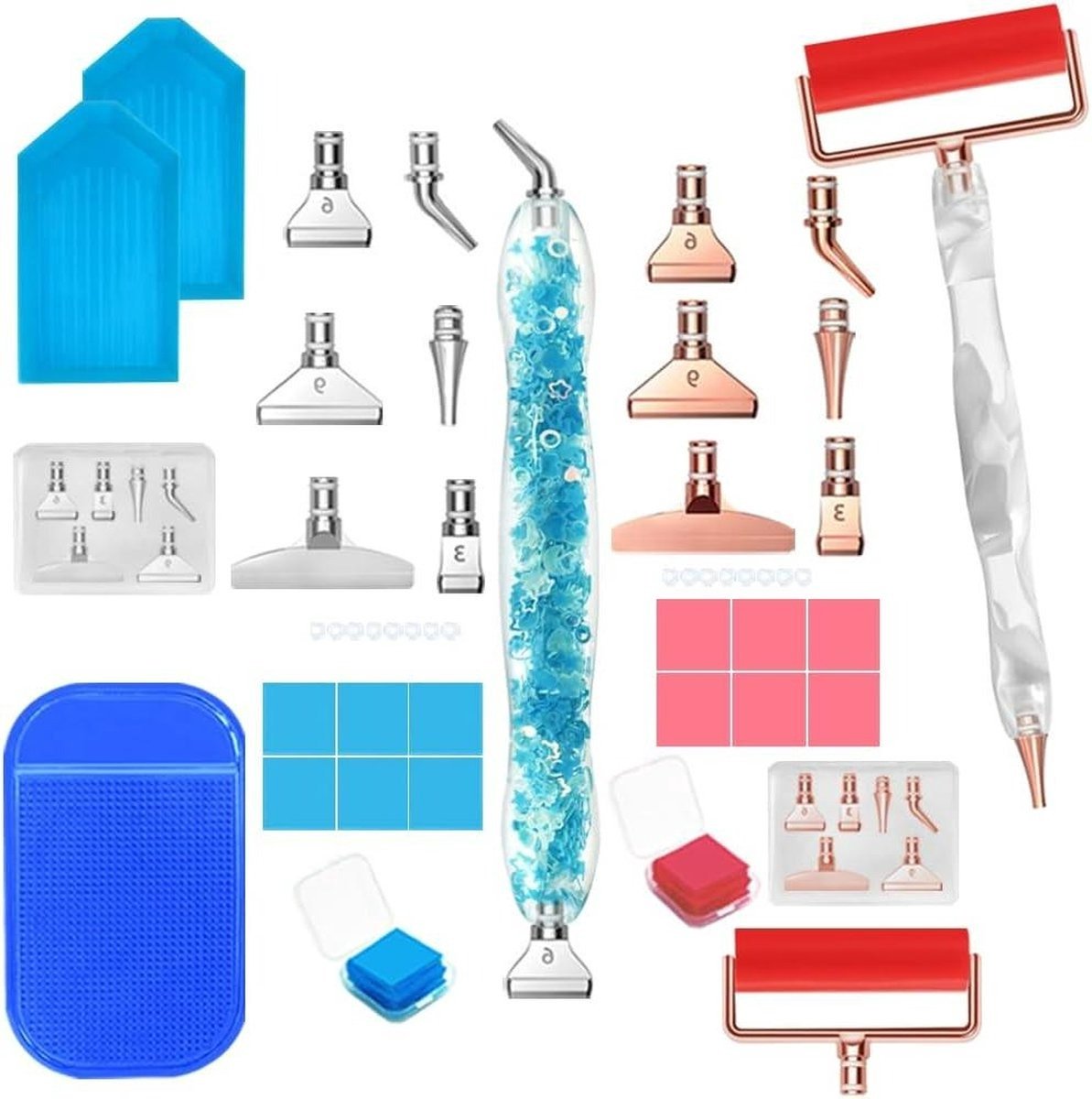 QPFO® Diamond Painting Accessoires Set – 5D Diamond Art Pen met Roestvrijstalen Tips – Schildergereedschap voor Diamond Paintings