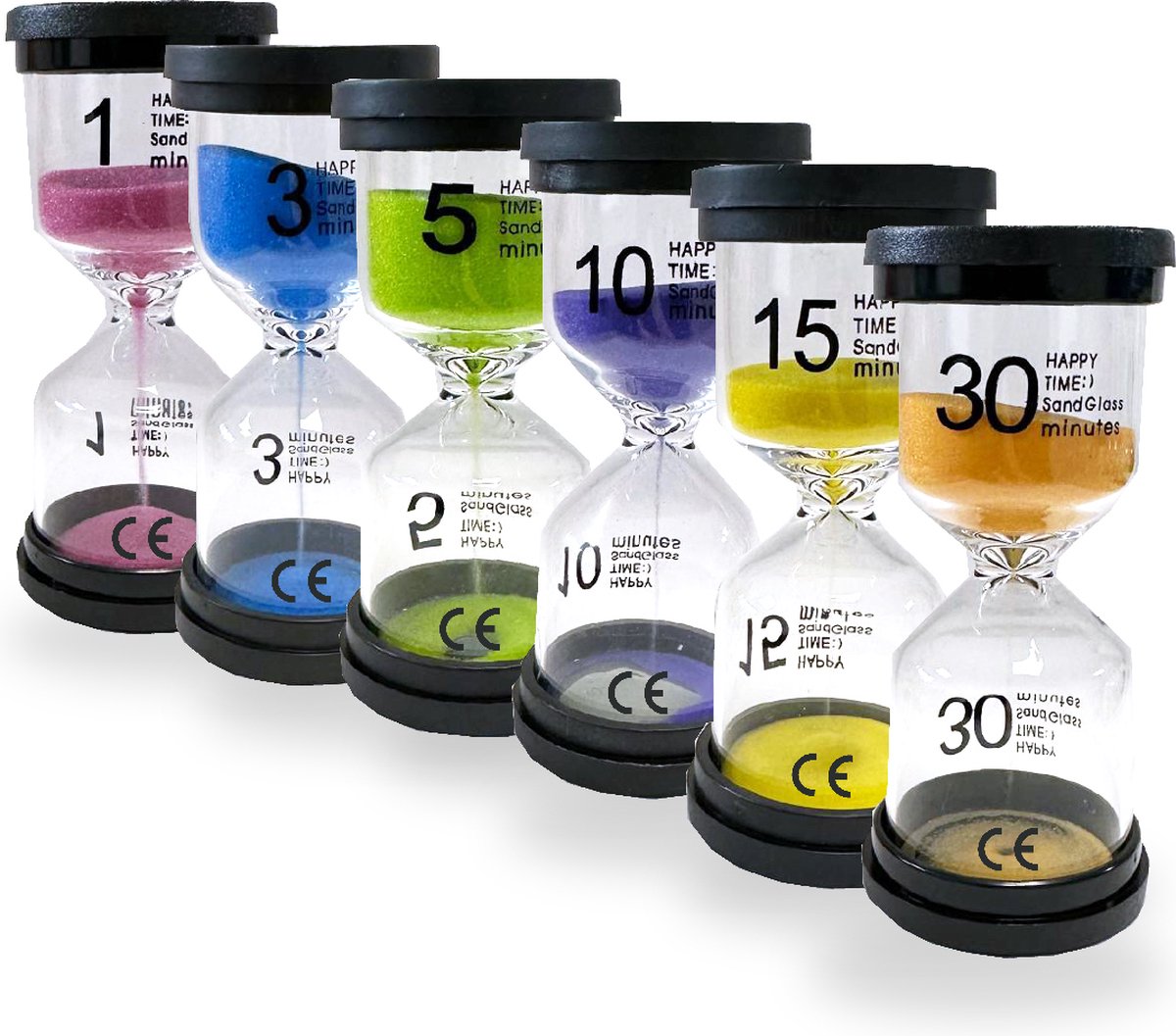   set -   -  s 1,3,5,10,15 & 30 Minuten – Timer voor spellen - Douche Timer - Timer voor tandenpoetsen