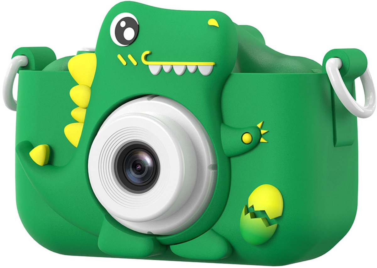   - Kindercamera - Dinosaurus Speelgoedcamera met 32GB SD - kinderspeelgoed - Fotocamera voor Kinderen 3-12 Jaar - Zelfontspanner - Video Opname - Cadeau voor Meisjes & Jongens (Kerstcadeau, Verjaardag) - Groen