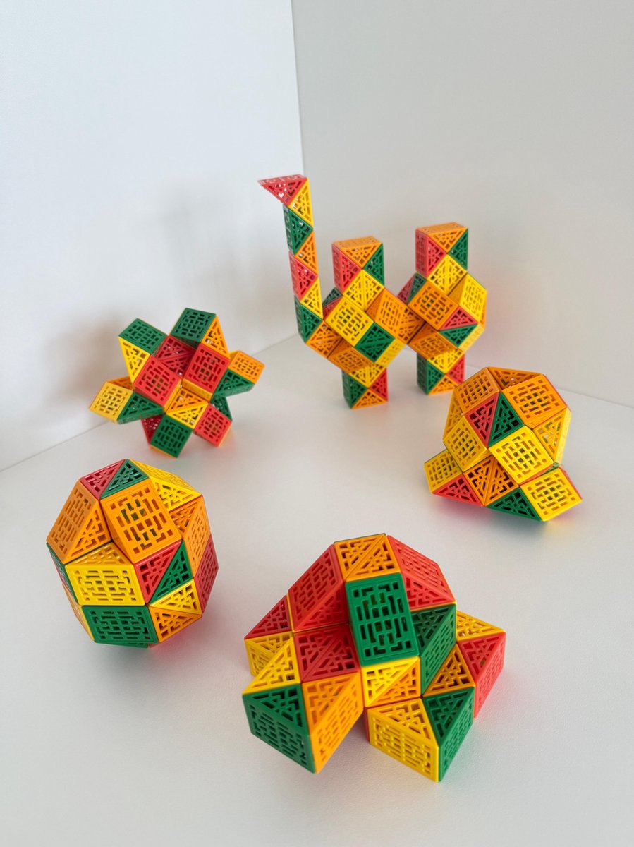 QY (special edition) multi color opbouwbare Magic ruler / snake puzzle 72 section