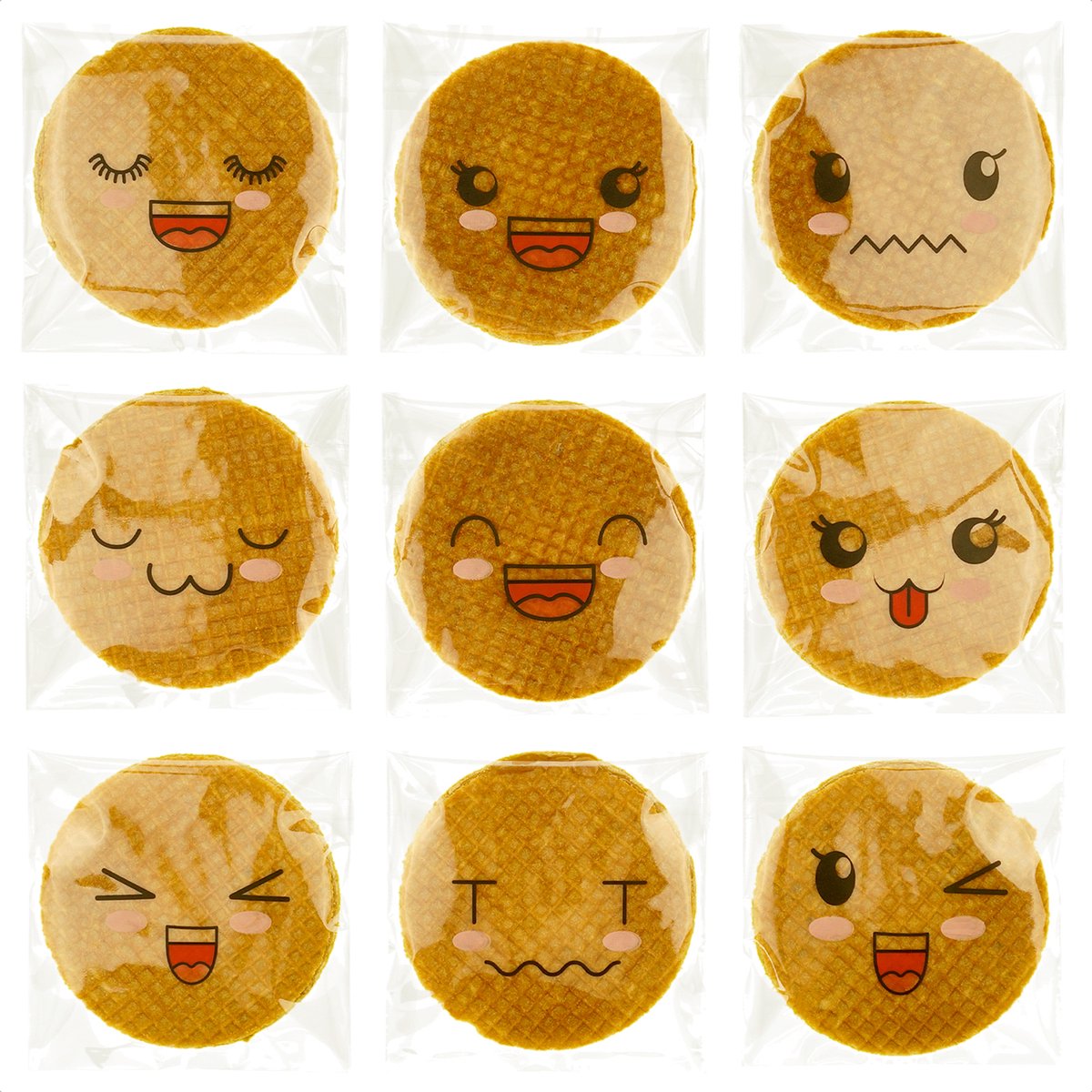 Uitdeelzakjes voor traktatie of uitdeelcadeautjes - traktatiezakjes smiley - 30 stuks