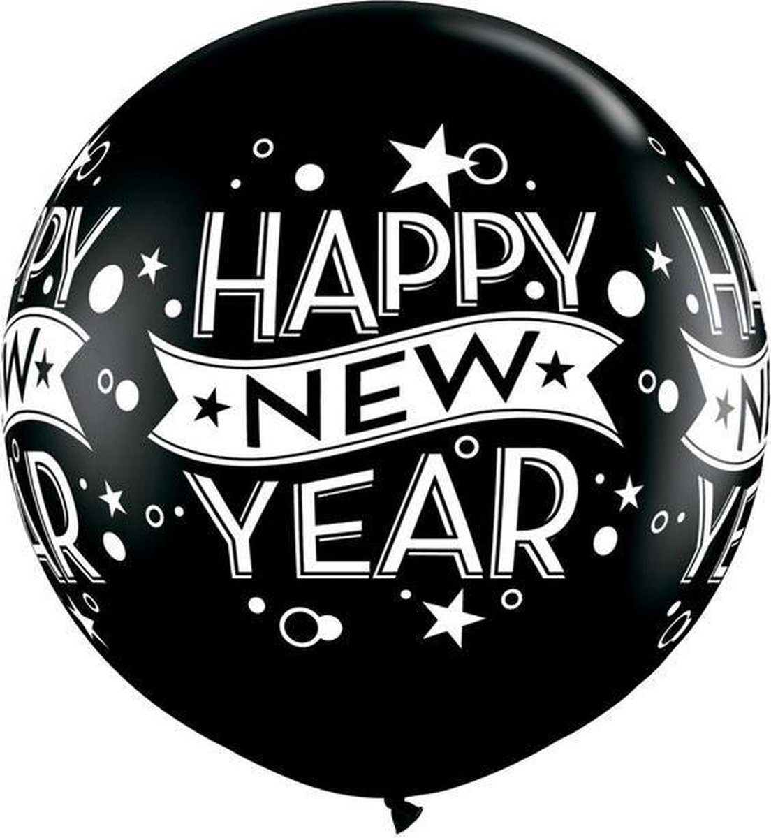 1x groot ballon Ø 90cm  new year