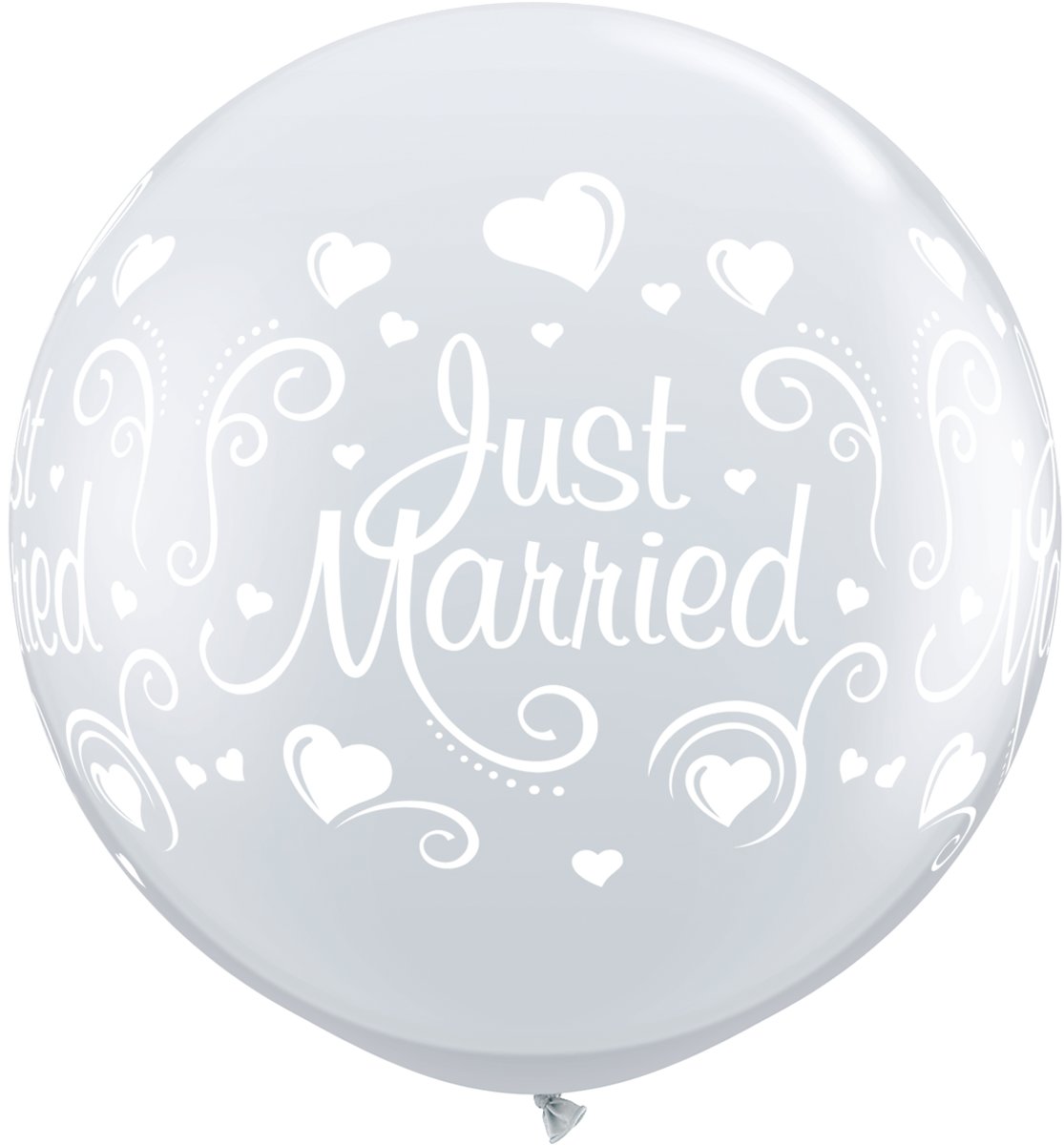 3Ft Just Married Diamond Clear