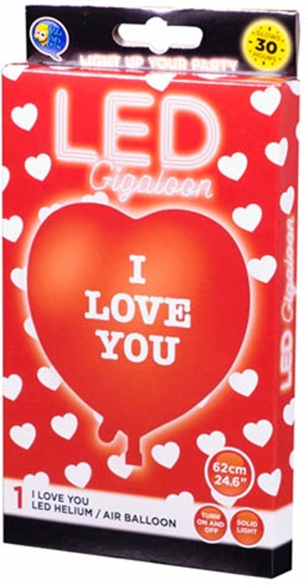 LED Folieballon I love You