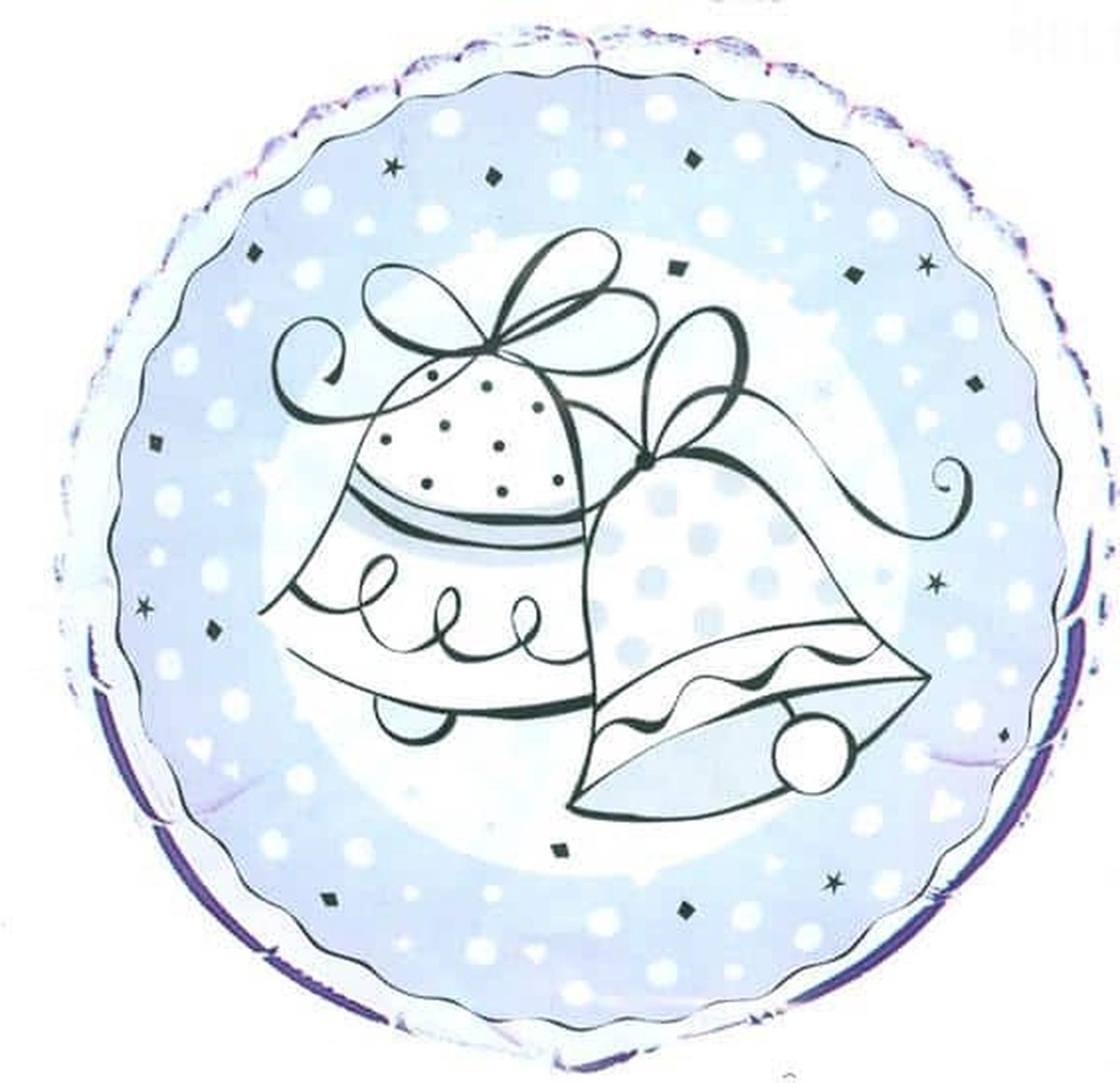 Qualatex - Folieballon Huwelijksklokken Blauw