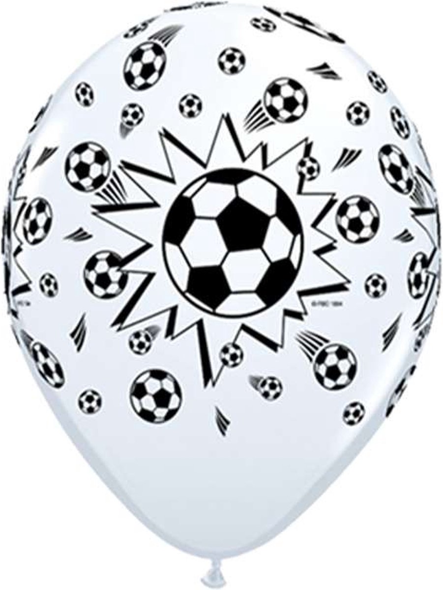Qualatex - Latex ballonnen voetbal - 11 inch - 6 stuks - WK voetbal 2026 - WK voetbal versiering - Olympische spelen