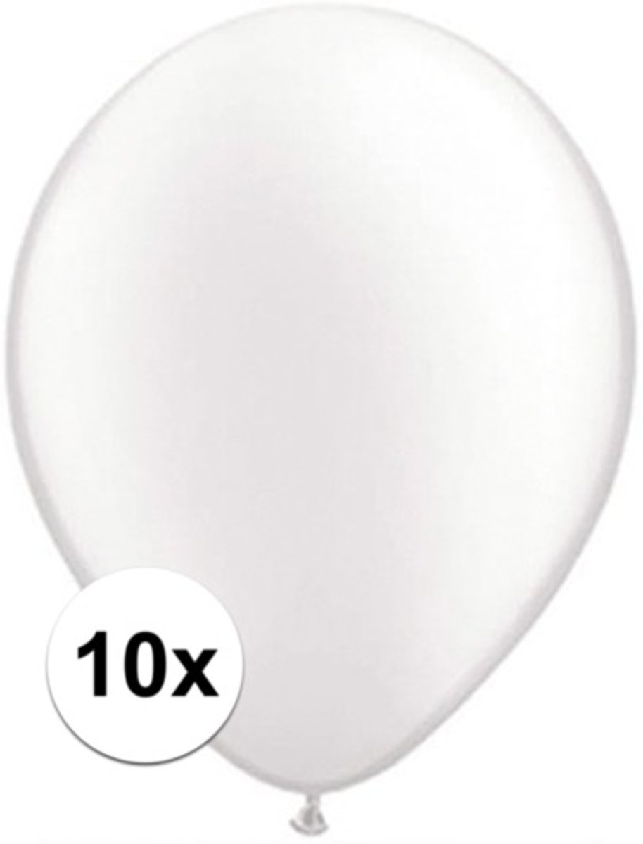 Qualatex ballonnen parel wit 10 stuks