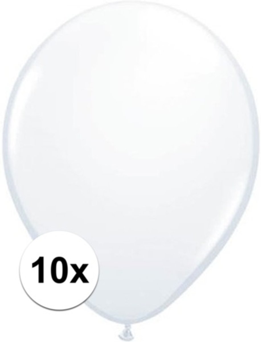 Qualatex ballonnen wit 10 stuks