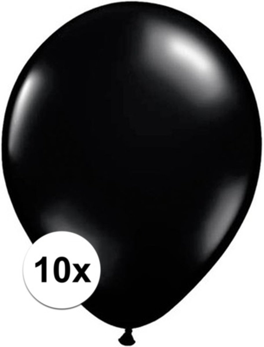 Qualatex ballonnen zwart 10 stuks