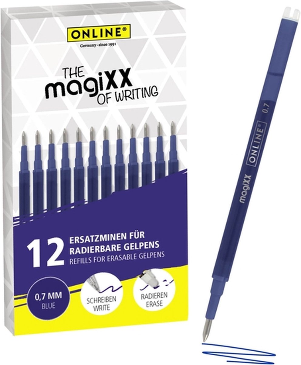Gelschrijvervulling Online Magixx 0.7mm blauw doos à 12 stuks