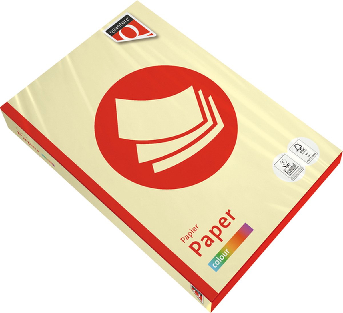 Kopieerpapier Quantore Colour A4 120gr kanariegeel 250 vel